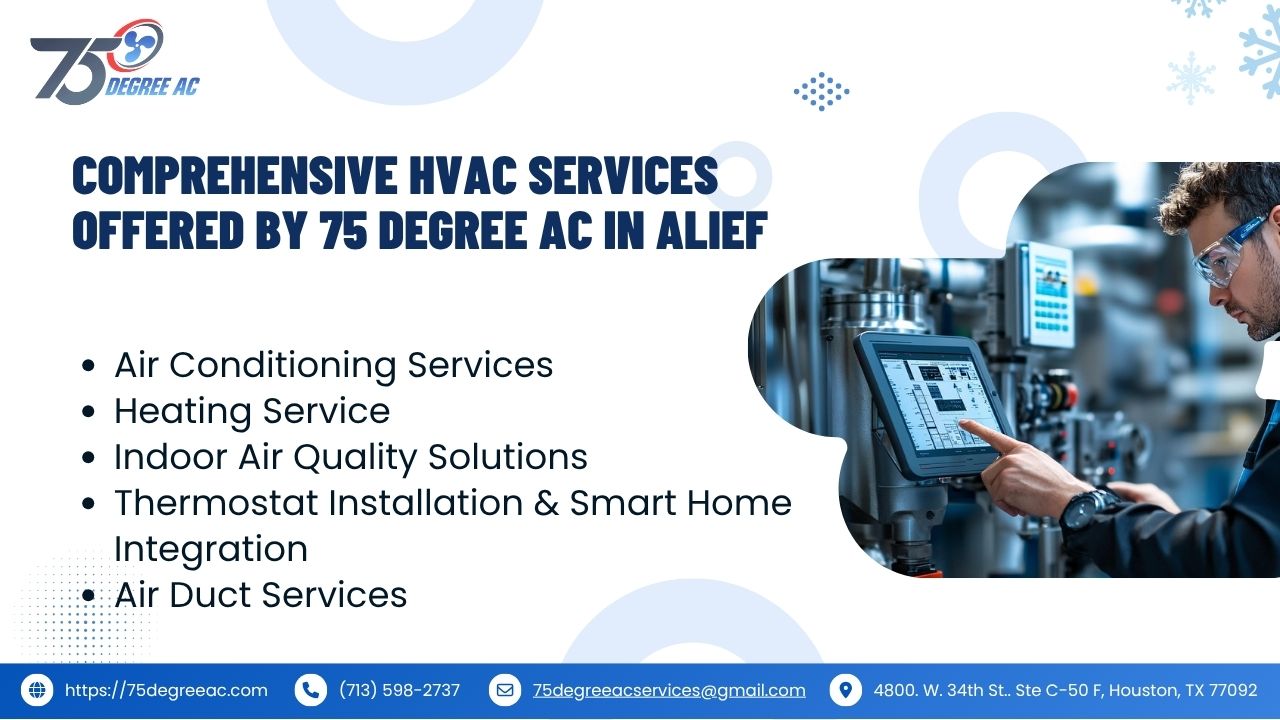 Alief, Houston: Your Guide to Life & Comfort with 75 Degree AC 2 Comprehensive HVAC Services Offered by 75 Degree AC in Alief