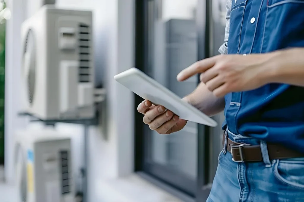 Know About Humidity Control & HVAC Functionality with HVAC technician inspecting air conditioning systems for optimal indoor comfort
