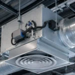 An installed variable air volume terminal unit explaining what is a vav in hvac systems.