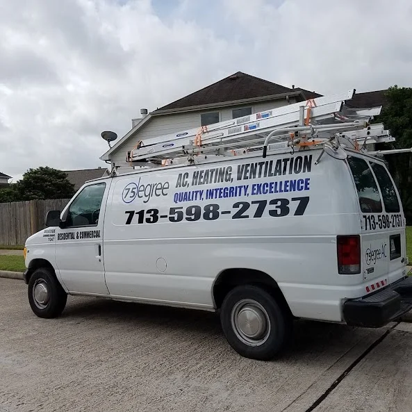 Licensed HVAC contractor performing professional HVAC installation and air conditioning repair service for residential heating and cooling system