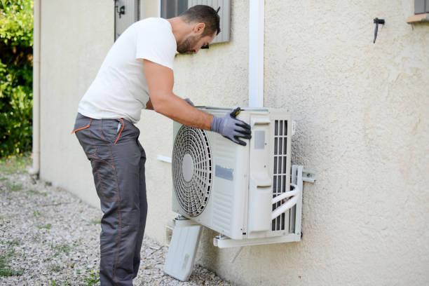Professional AC installation process in Houston home