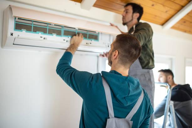 AC installation process by certified technicians in Katy