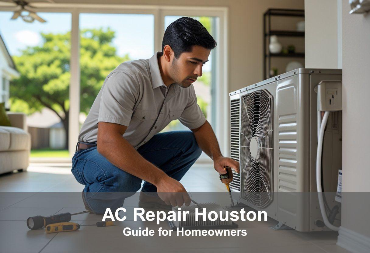 Professional providing AC leak repair cost estimate to Houston homeowner
