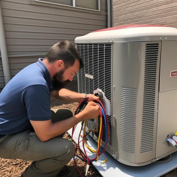 75 Degree AC certified technician ready for service call