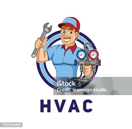 Certified HVAC technician with professional tools