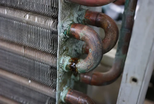 corroded-ac-coil-pinhole-leak-houston