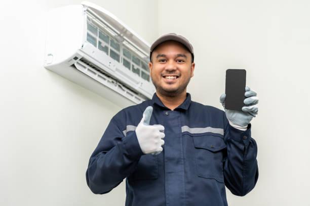 Emergency AC technician responding to service call in Houston