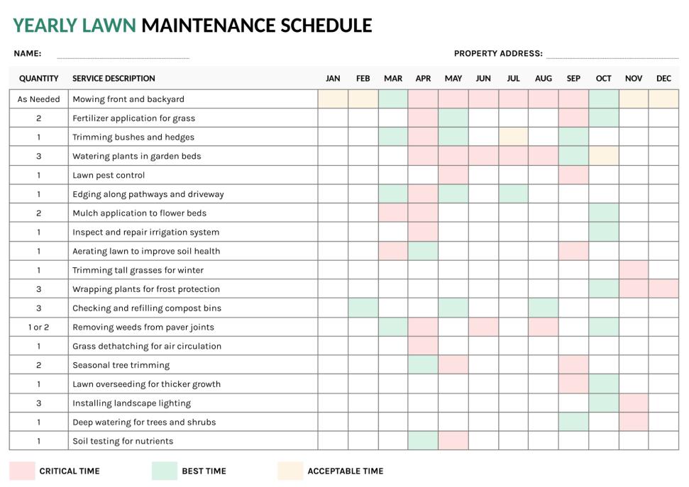 AC maintenance calendar template for Houston homeowners