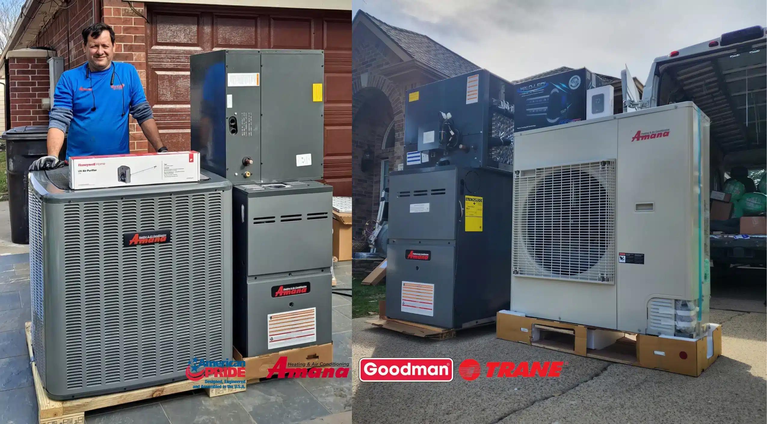 Professional installation of new high-efficiency AC system in Houston home