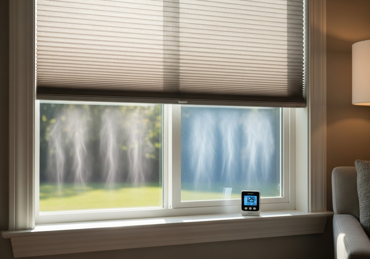 Window treatments reducing solar heat gain